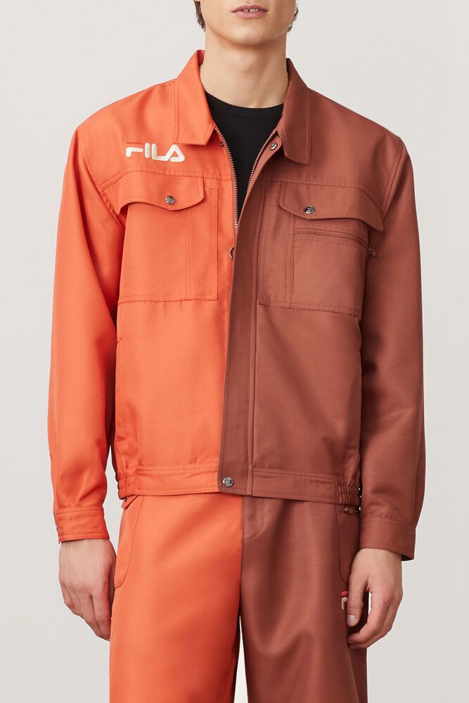 Fila Kalyke Orange Jacket Mens - NZ 76382-YRLQ